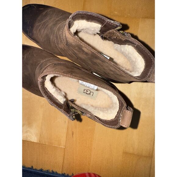UGG CHEYNE WATERPROOF Winter BOOTS LEATHER COCONUT SHELL Brown 7 - Picture 7 of 7